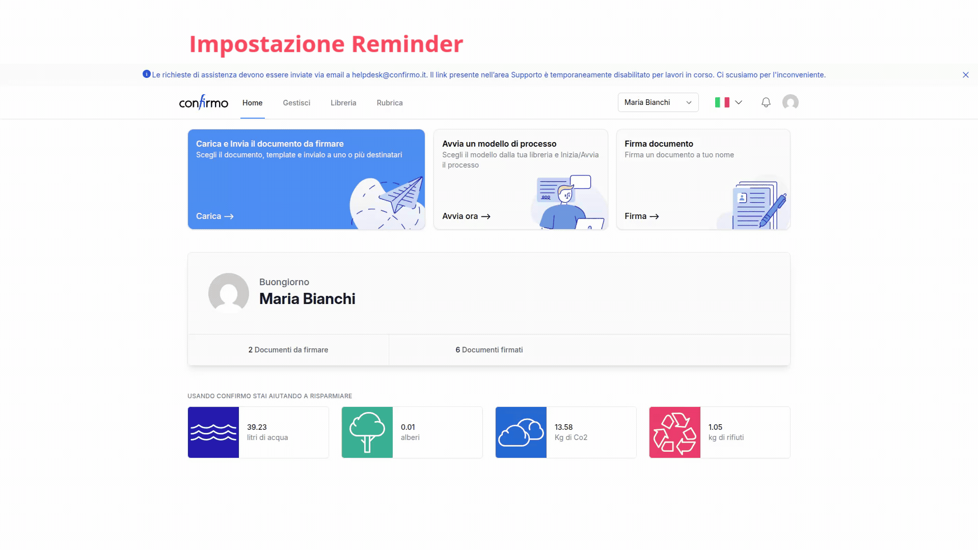 KB-Confirmo-Impostazione Soglie reminder esaurimento firme