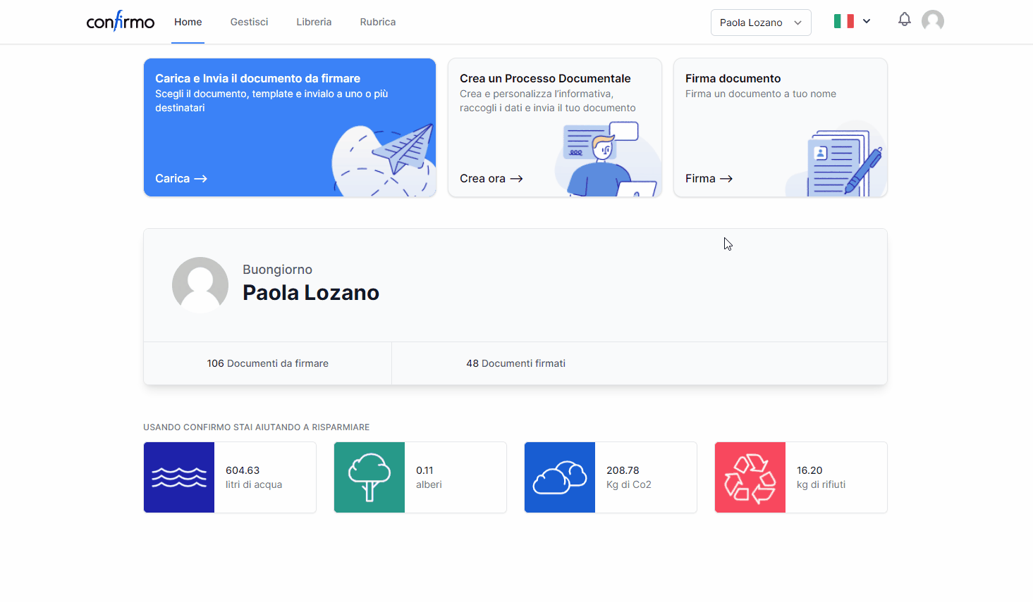 Avvia un processo di firma sul tablet da modelli di processo