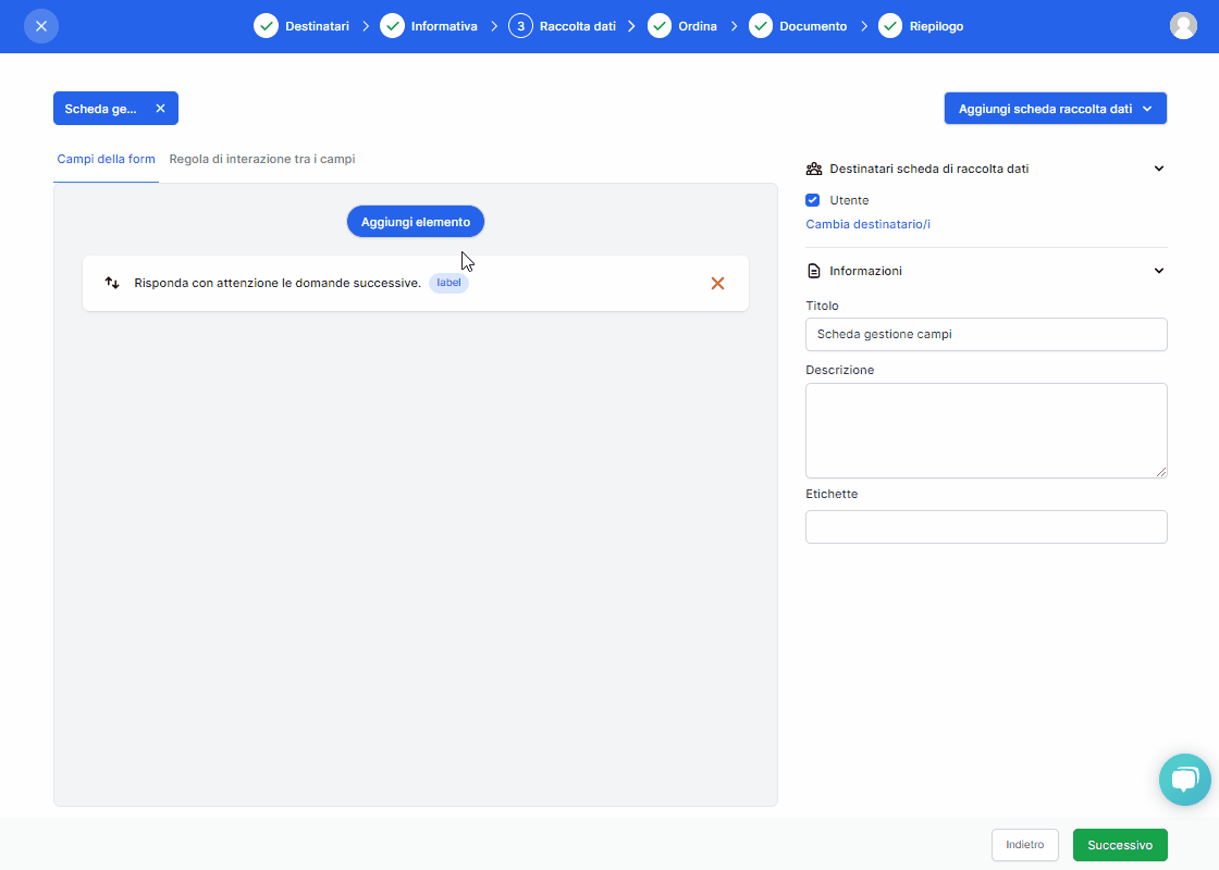 Crea campo check box