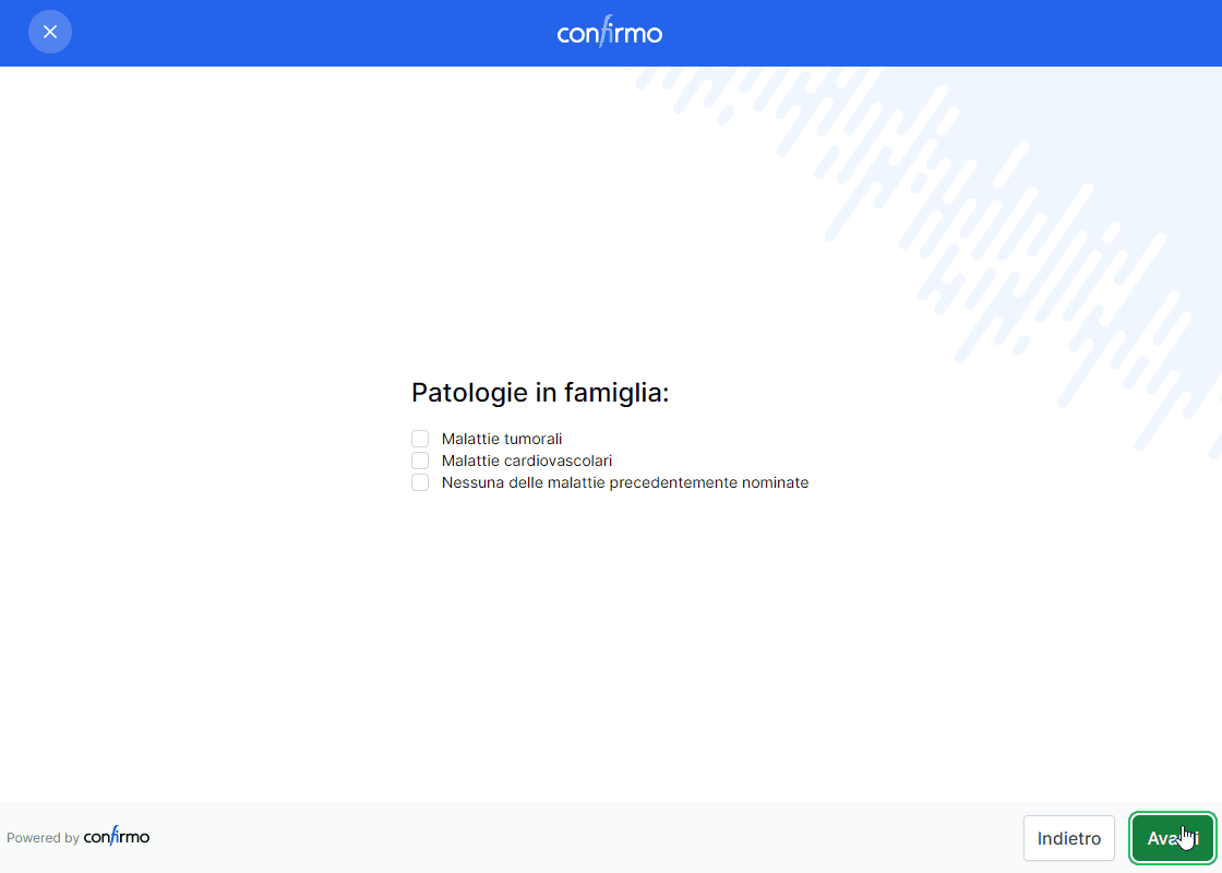 Visualizzazione campo gruppo checkbox